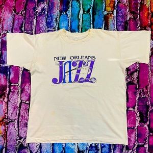 Vintage New Orleans Jazz shirt dated 91 single stitched size XL